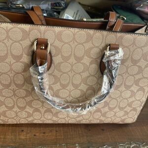 Brown Patterned Tote Bag